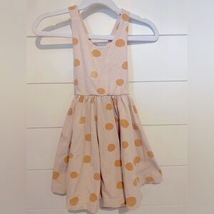 Alice + Ames Pinafore Twirl Dress in Yellow Polka Dot Print Size 3T GUC